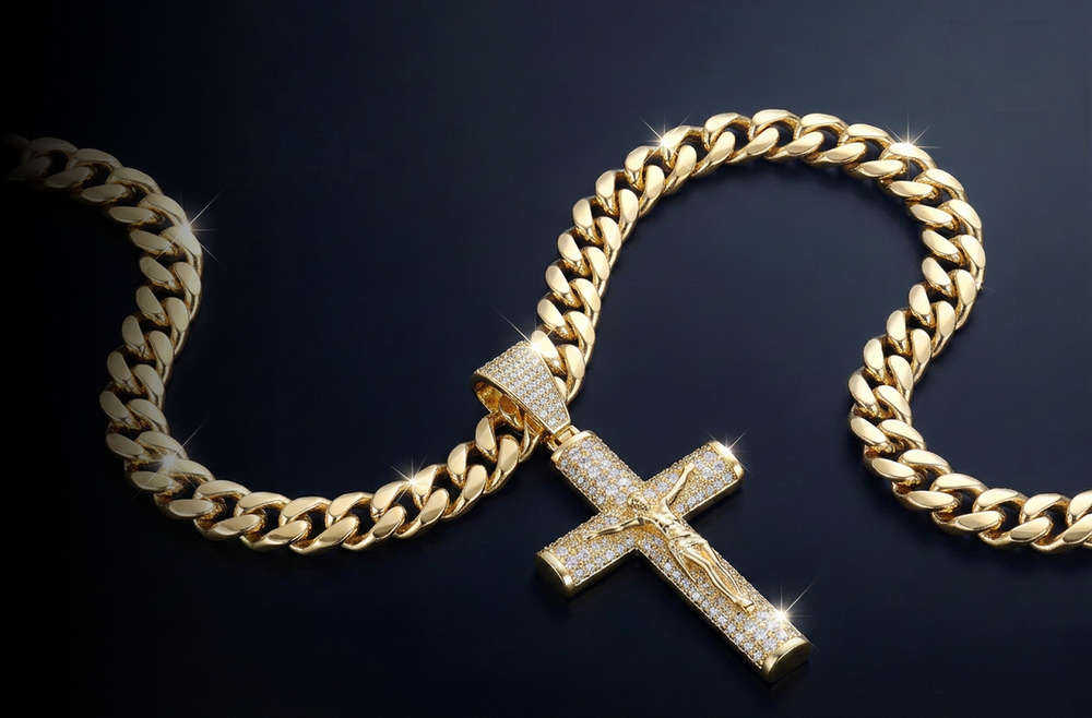 14K Gold Cuban Chain – Monaco Link Necklace | Ouro