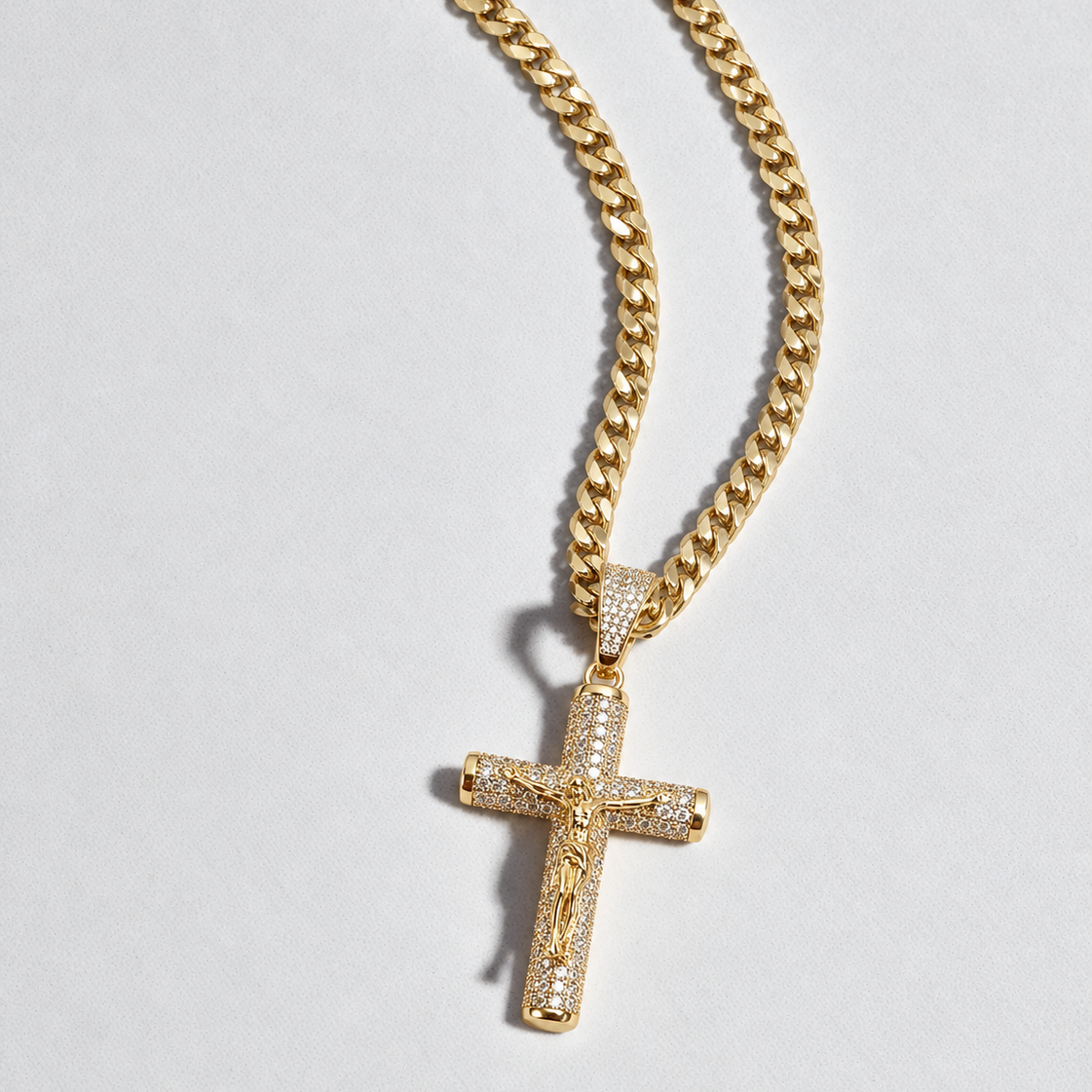 14K Crucifix Chain