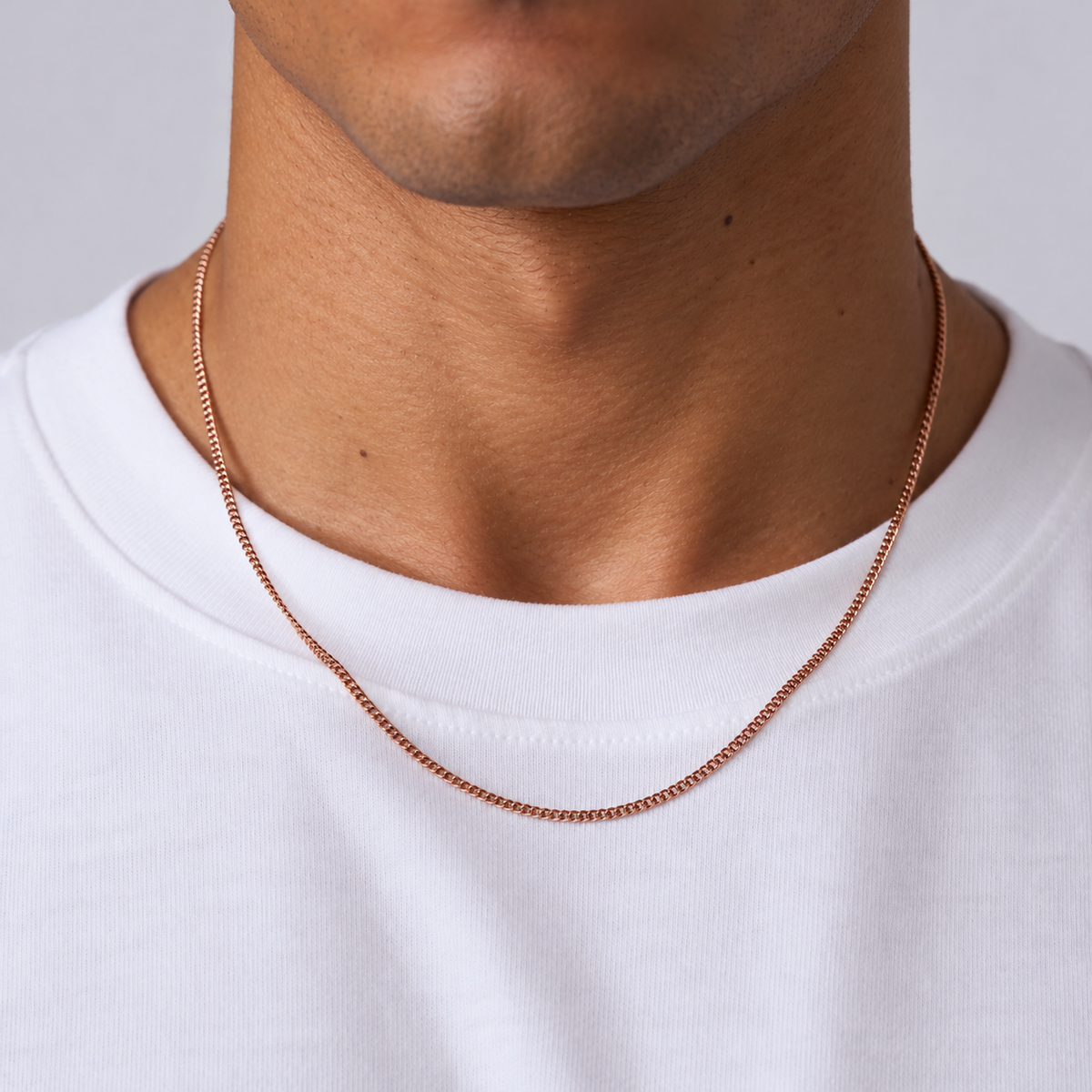 Cuban Chain (Rose Gold) 2mm