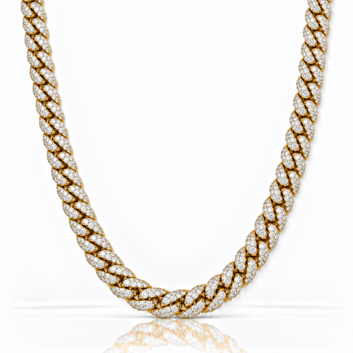 Diamond Cuban Chain (Gold) 10mm