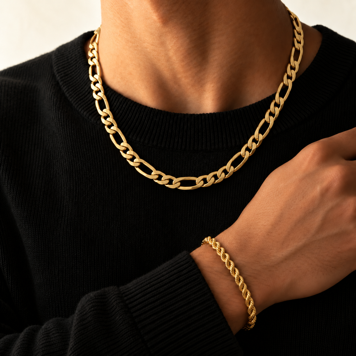 Figaro Chain (Gold) 10mm