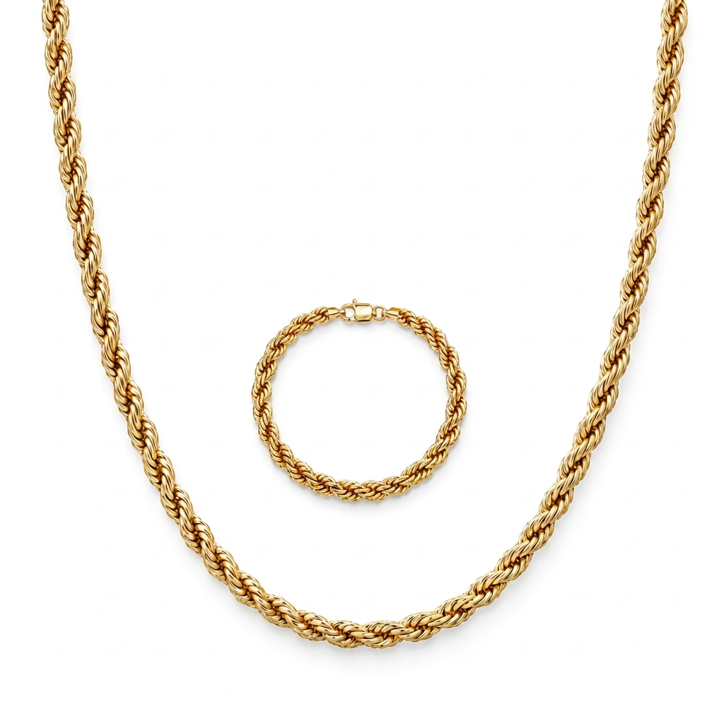 14K Gold Rope Set