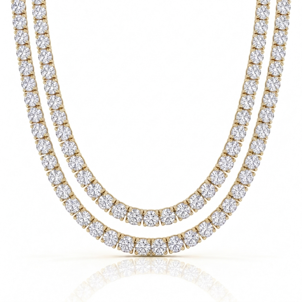 Tennis Chain Stack (Gold)