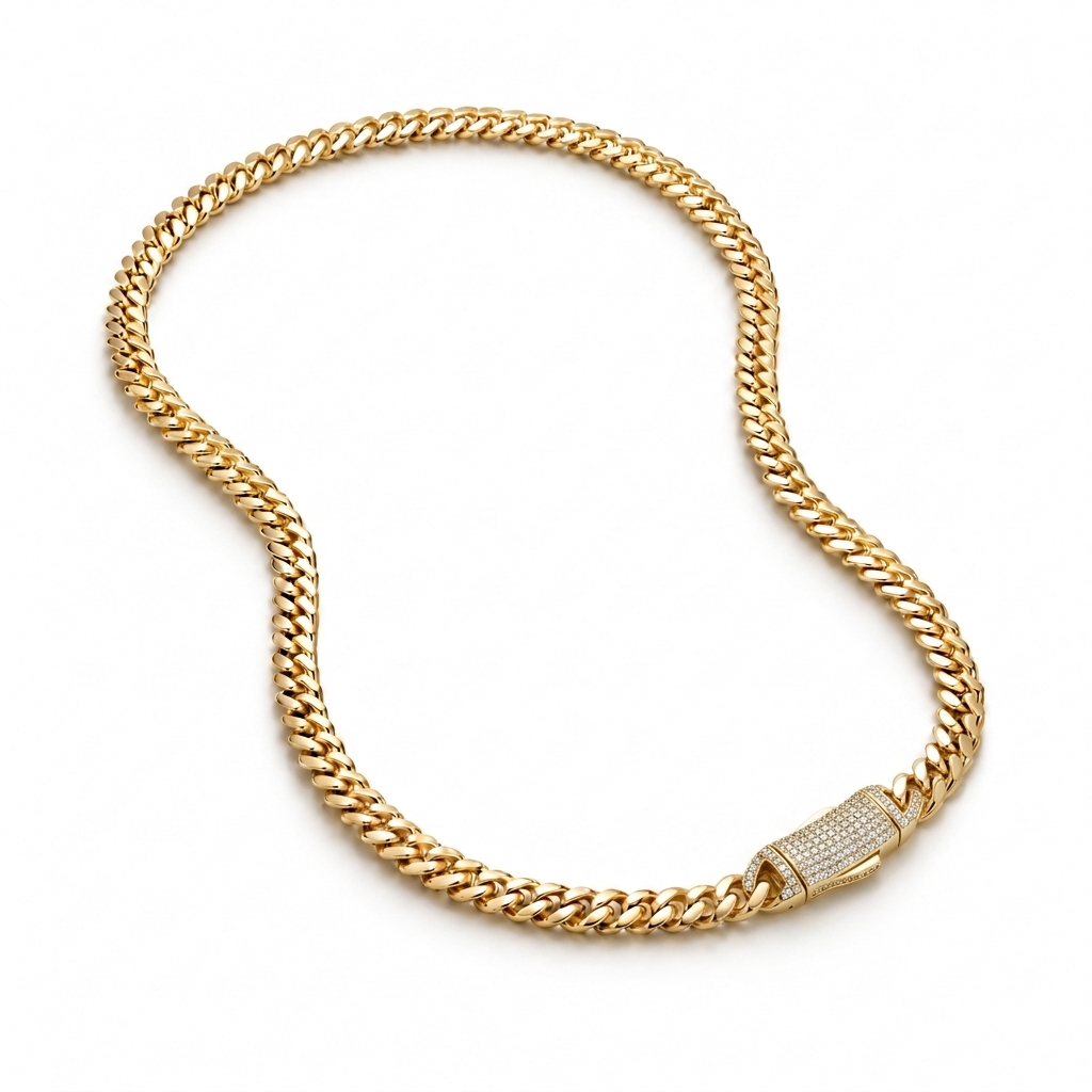 14K Gold Monaco Cuban Chain
