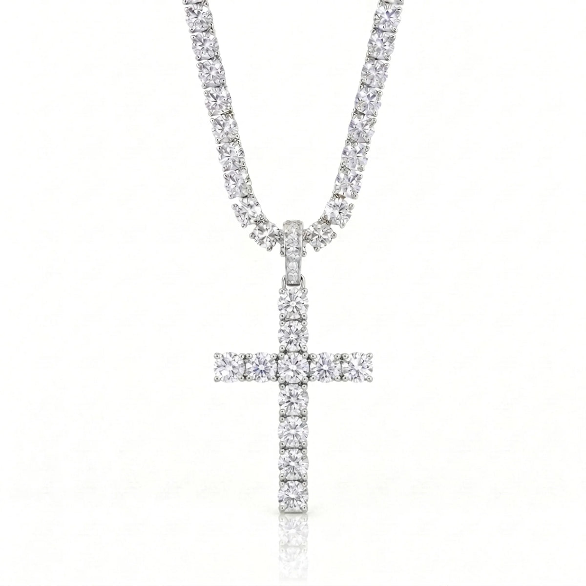 Iced Tennis Cross Chain