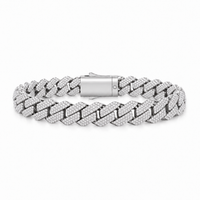Iced Prong Bracelet (Silver) 8mm
