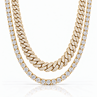Iced Chain Stack (Gold)