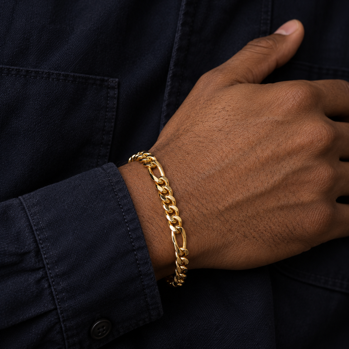Figaro Bracelet (Gold) 8mm