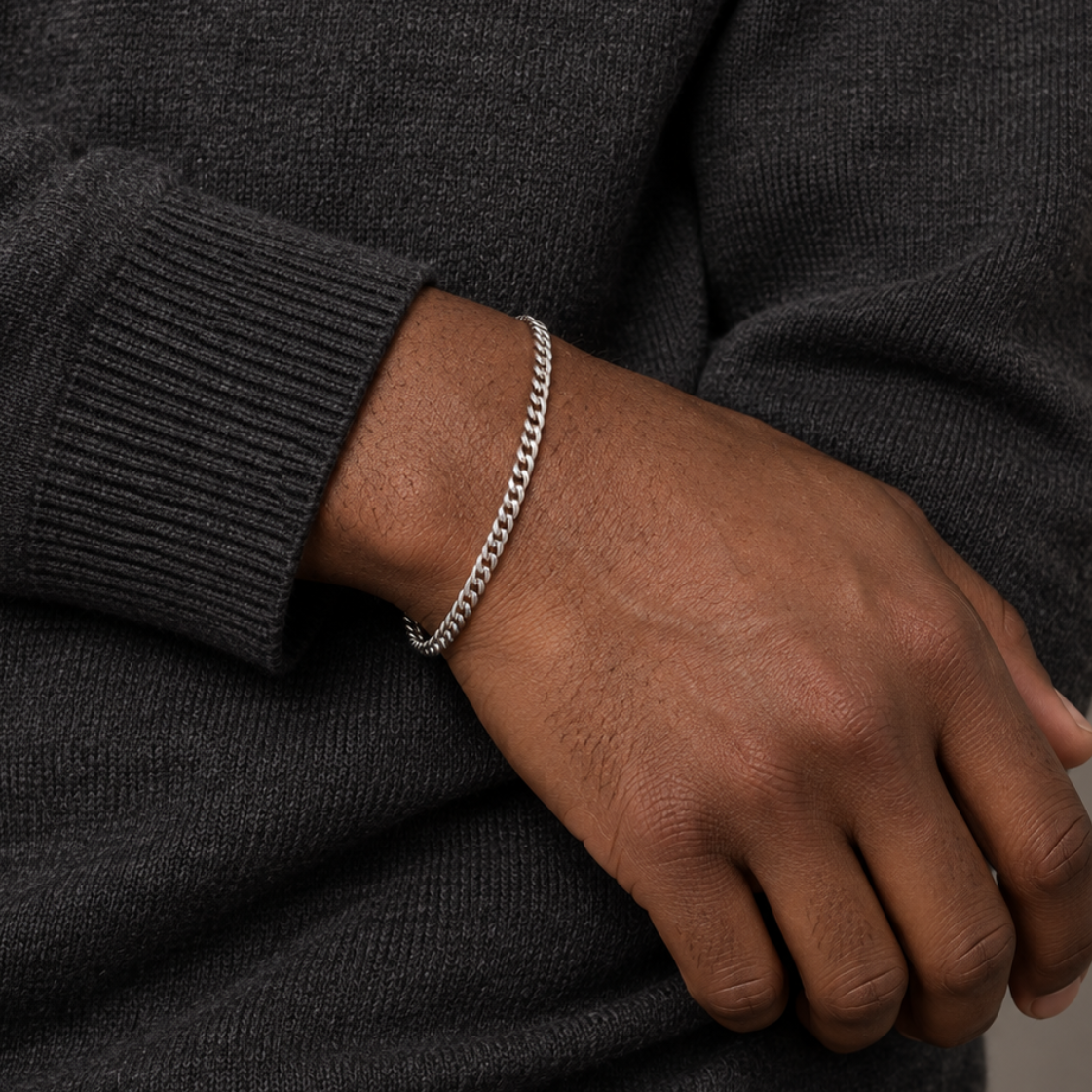 Cuban Bracelet (Silver) 4mm