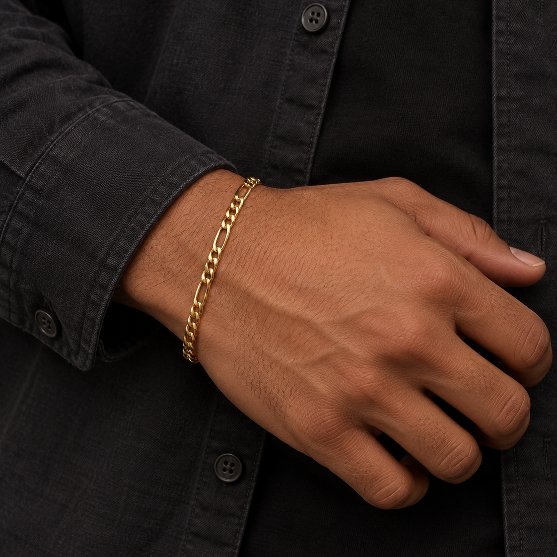 Figaro Bracelet (Gold) 3mm