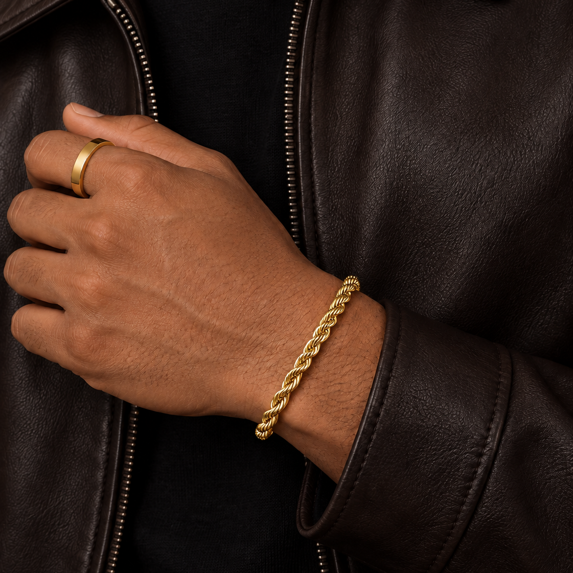 Rope Bracelet (Gold) 5mm