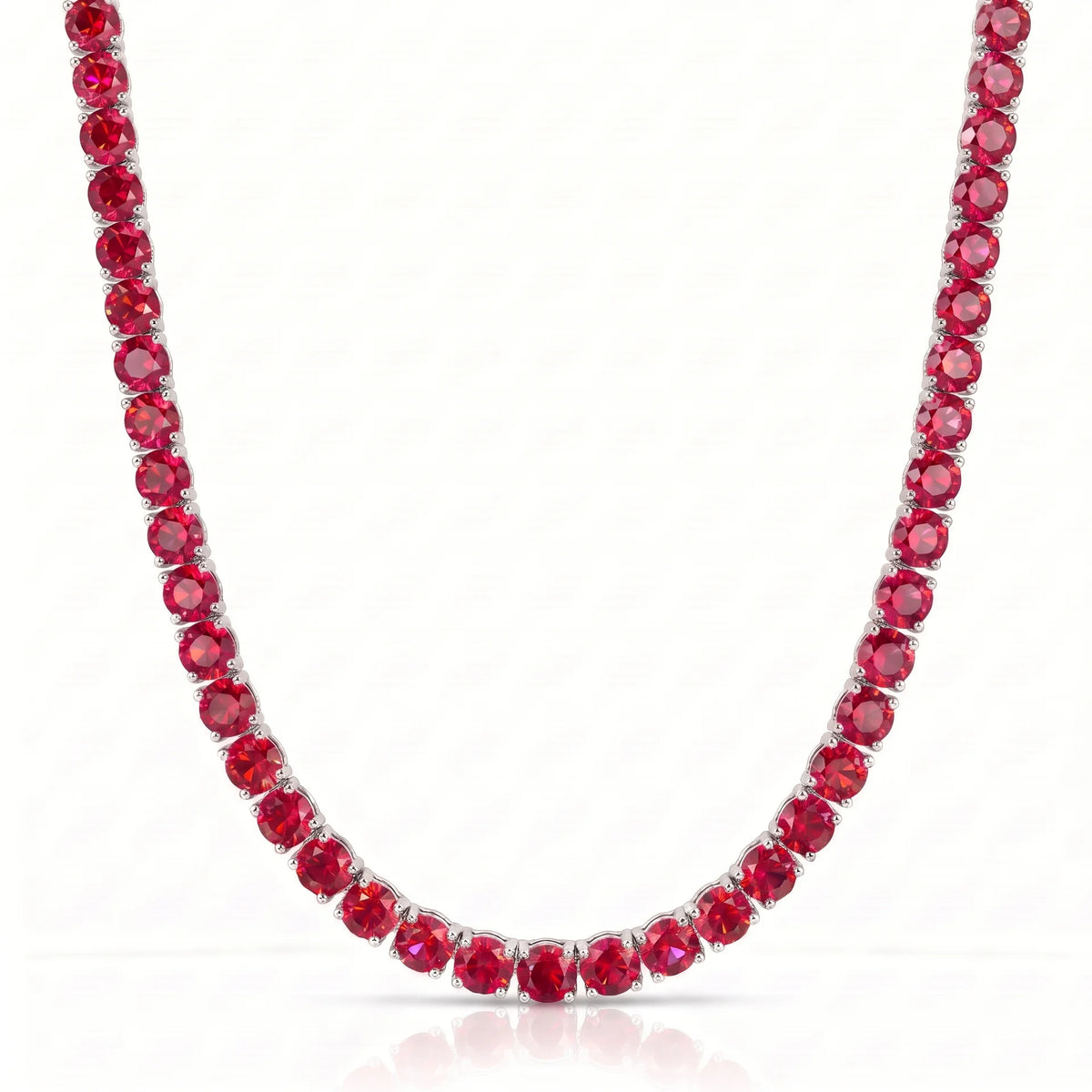 Women Ruby Tennis Chain 5mm