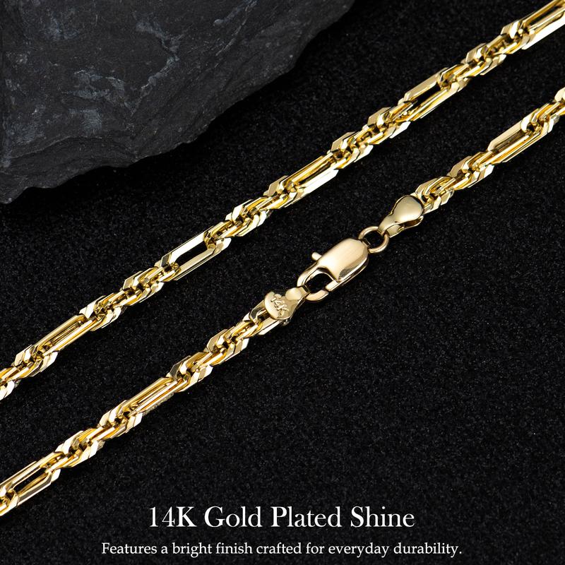 Ouro™ 14K Real Gold-Plated Milano Rope Chain