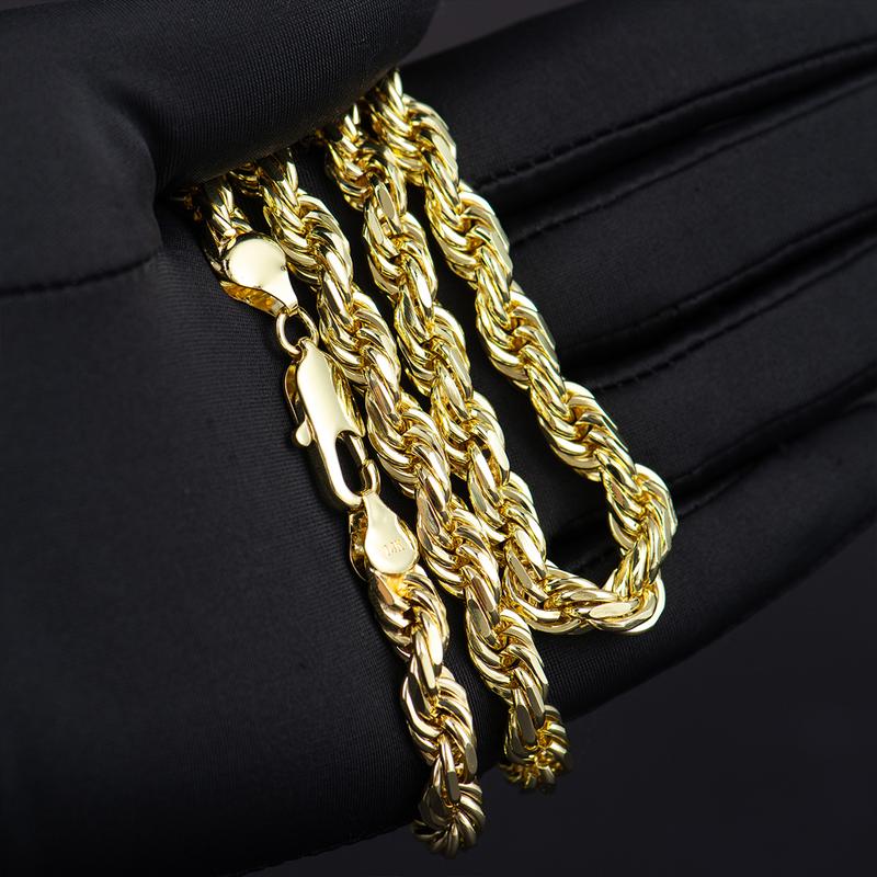 Ouro™ 14k Real Gold-Plated Rope Chain