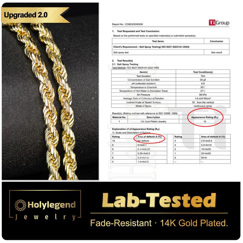 Ouro™ 14k Real Gold-Plated Rope Chain
