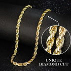 Ouro™ 14k Real Gold-Plated Rope Chain
