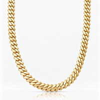 Plain Prong Cuban (Gold) 10mm