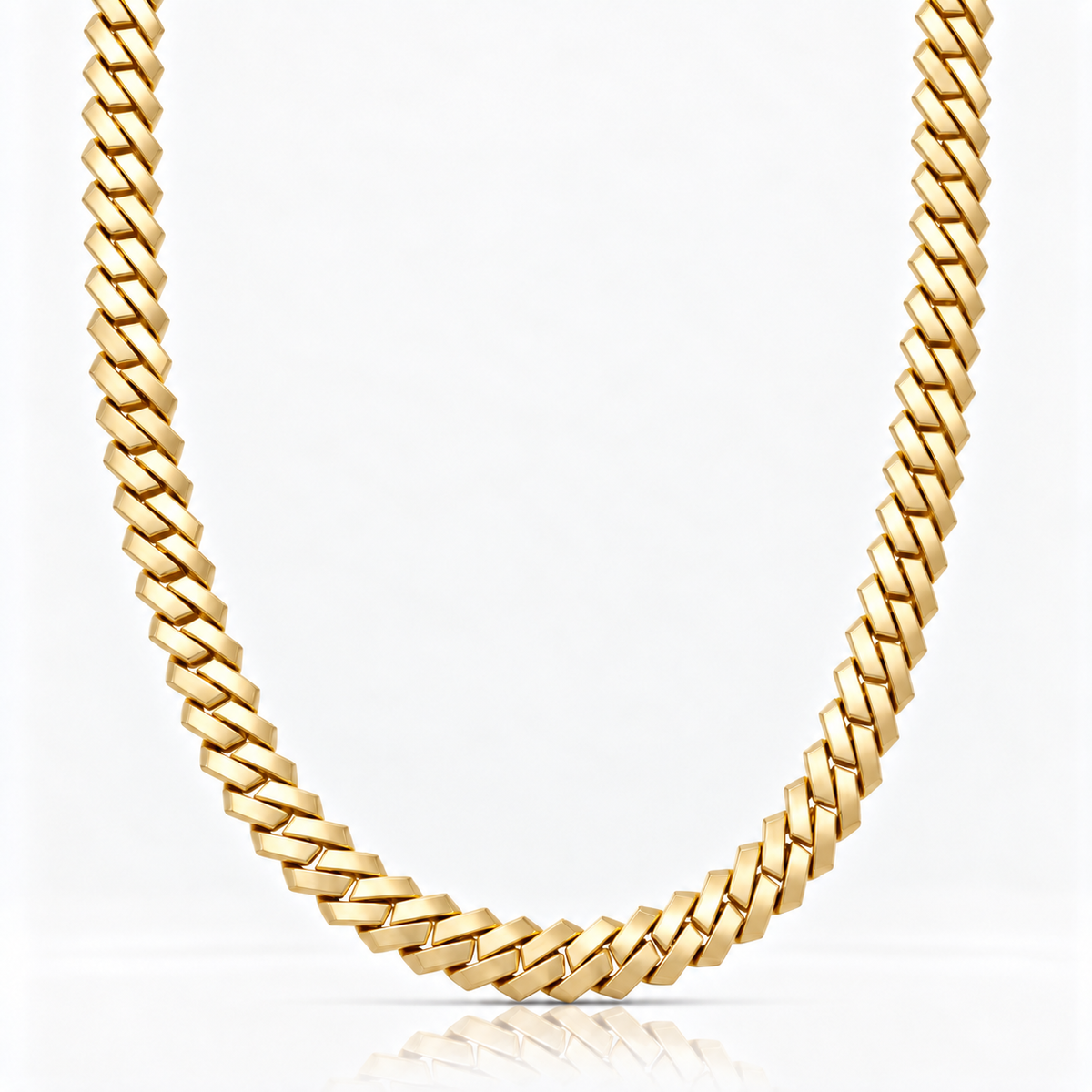 Plain Prong Cuban (Gold) 10mm