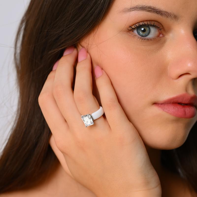 Ouro™  Emerald-Cut CZ Ring