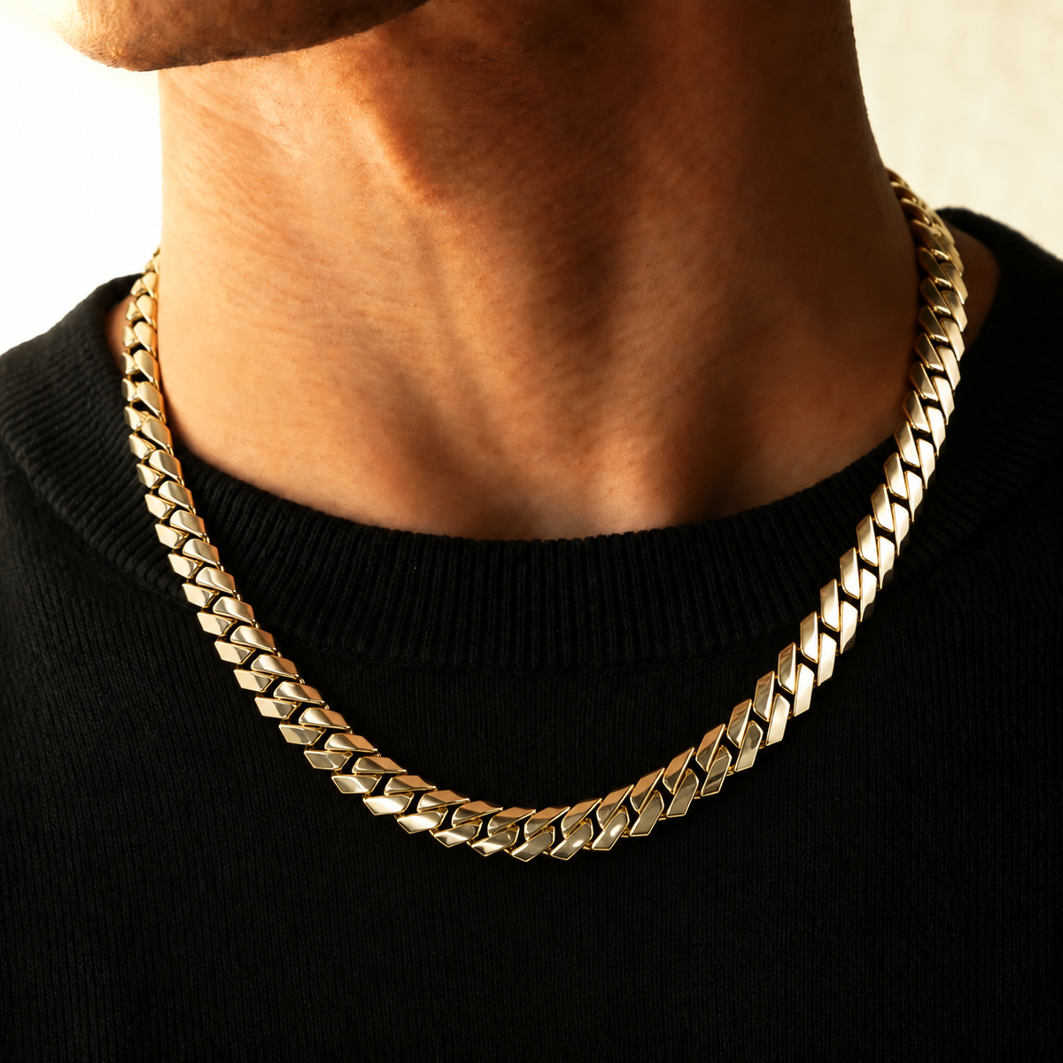 Plain Prong Cuban (Gold) 10mm