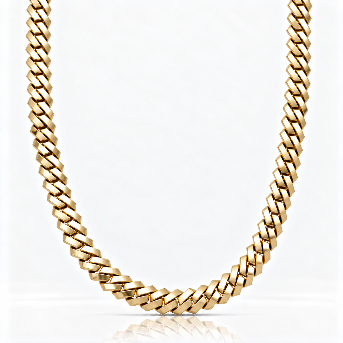 Plain Prong Cuban (Gold) 10mm