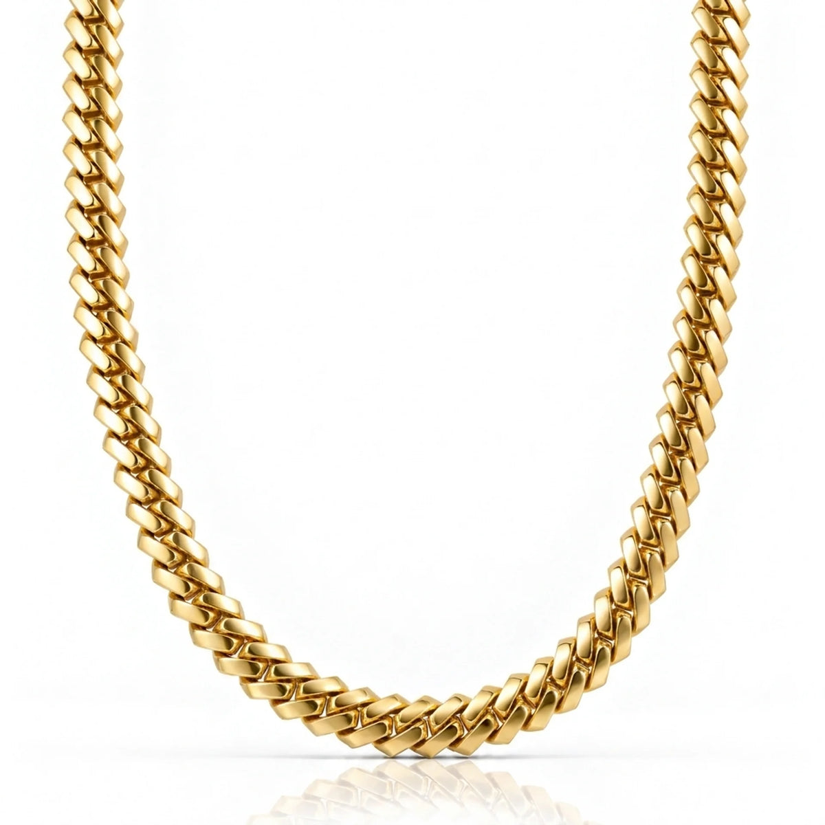 Plain Prong Cuban (Gold) 10mm
