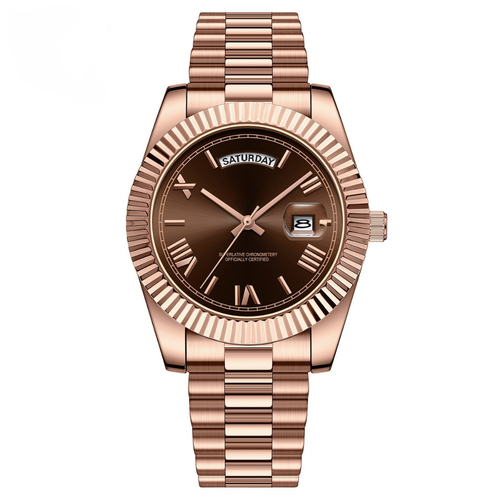 Ouro Regent Watch (Rose Gold/Chocolate)