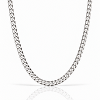 Flat Cuban (Silver) 6mm