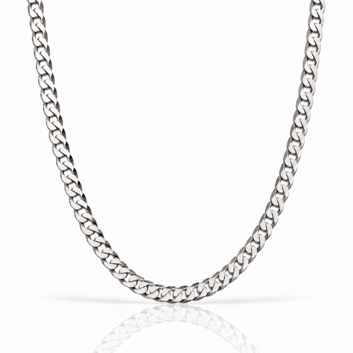 Flat Cuban (Silver) 6mm