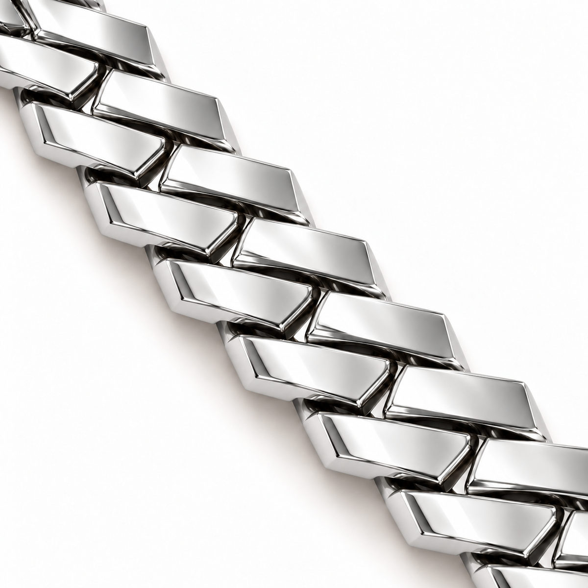Plain Prong Cuban (Silver) 10mm