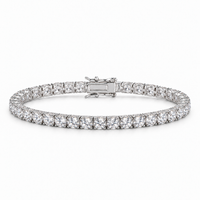 Iced Tennis Bracelet (Silver)