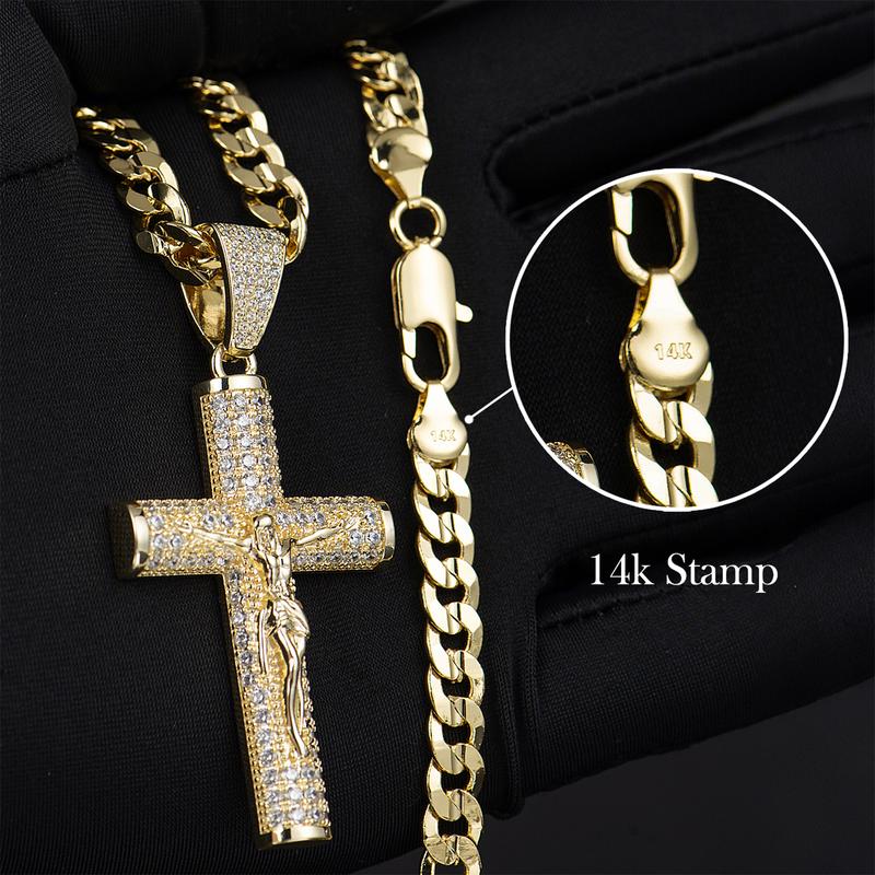 Ouro™ 14k Gold Plated Crucifix Chain